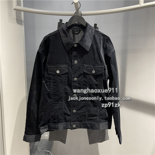 SELECTED思莱德 男秋季复古灯芯绒翻领落肩短款夹克外套420321014