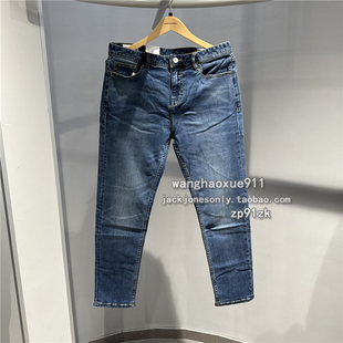 水洗磨白905合体锥形潮流行牛仔裤 男士 杰克琼斯JackJones春秋季