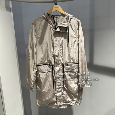 思莱德薄款连帽风衣外套