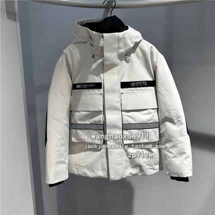 思莱德GORE-TEX冬季潮流多兜运动休闲保暖滑雪防风连帽棉服外套男