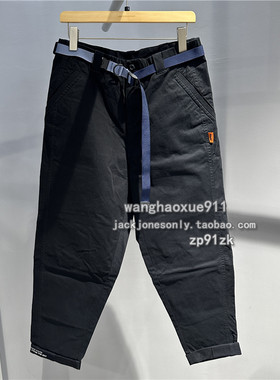jackjones长裤宽松锥形休闲腰带
