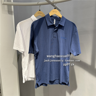 思莱德421206041夏季科技抗菌纯色棉质简约男士翻领T恤短袖Polo衫