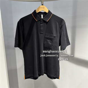 思莱德SELECTED夏季男士纯色时尚商务休闲棉质简约翻领短袖Polo衫