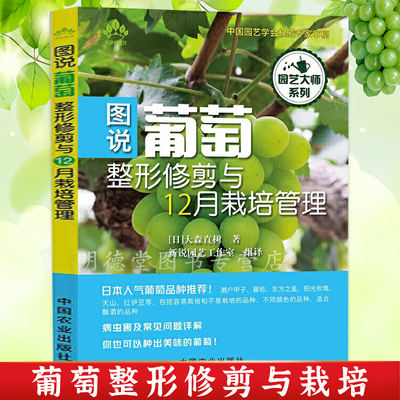图说葡萄整形修剪与12月栽培管理葡萄植株的培育种植修剪与整形技术防虫防鸟病虫害防治果树栽培书籍果树嫁接技术葡萄种植指导大全