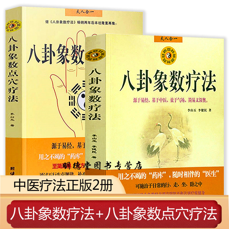 正版八卦象数疗法套装全套2册八卦象数疗法+八卦象数点穴疗法 李山玉 李健民 中医养生健康法周易与中医学 中医解周易法书籍