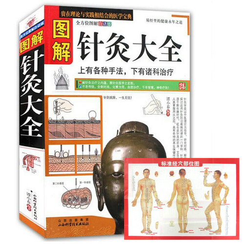 图解针灸大全针灸书籍中医经络穴位针炙聚英入门刺血疗法大全一针疗法马氏温灸法黄帝内针经络腧穴学零基础学会针灸取穴图解书籍