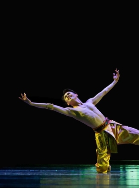 桃李杯男子独舞 傣族金色贝多罗舞蹈服装  艺考定制