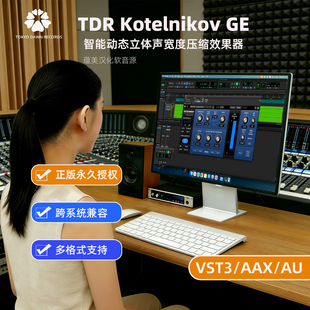正版TDR Kotelnikov GE智能动态立体声宽度压缩效果器专业软件MAC