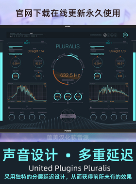 United Plugins Pluralis声音设计插件多重延迟效果器音频软件MAC