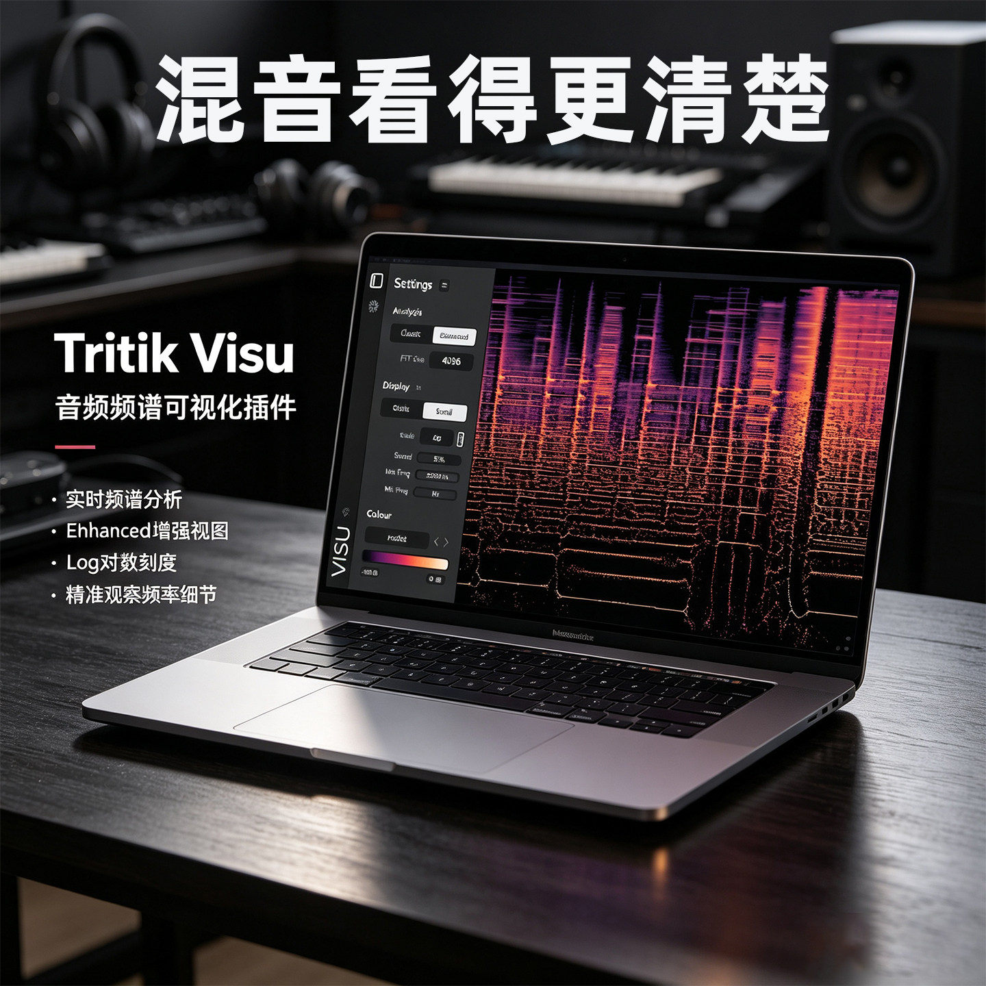 正版Tritik Visu音频可视化插件混音高精度实时分析频谱专业软件