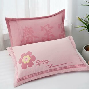 天阳新款纯棉纱布加厚云朵棉童枕套柔软一对装单人家用学生枕芯套