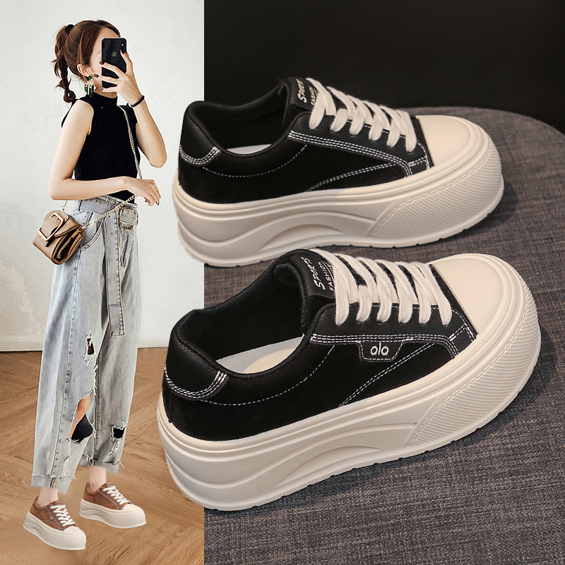厚底增高小白鞋女2025秋季新款
