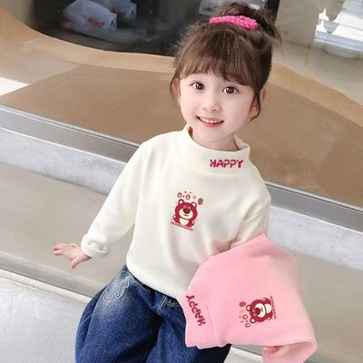 女童德绒半高领打底衫保暖秋冬