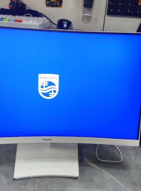 议价271E1SCW曲面屏，白色27寸曲面显示器。没有任何