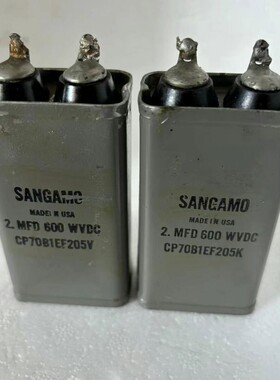 议价40728西电胆机拆下黑头SANGAMO 2UF 600V电