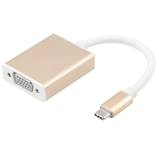 macbook 12寸 type-c转投影仪视频电视转换器 3.1 USB转VGA连接线