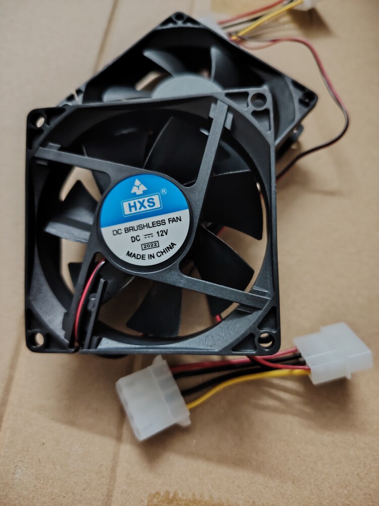 8CM电脑主机电源机箱散热风扇80*80*25MM 电源双4P口 8025 12V