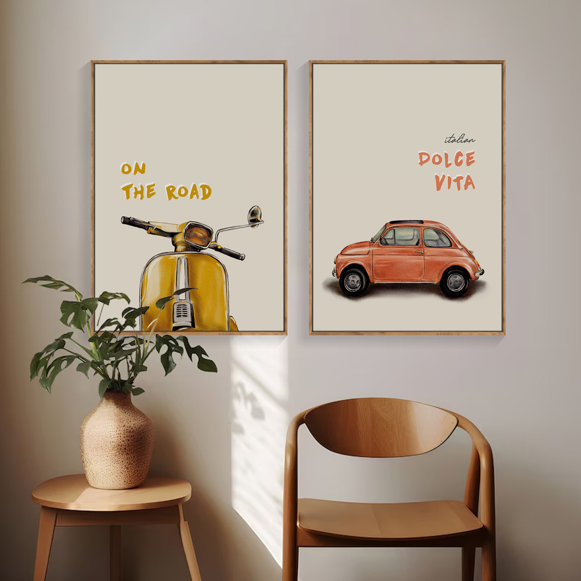 美式复古经典汽车海报装饰画儿童房男孩卧室床头背景墙画书房挂画