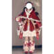 新年战袍儿童红色lolita套装 连衣裙斗篷洛丽塔拜年过年服大女可爱