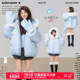 花苞形加厚蓝色棉服冬季 KEIKO 三防面料 韩系保暖不臃肿棉袄外套