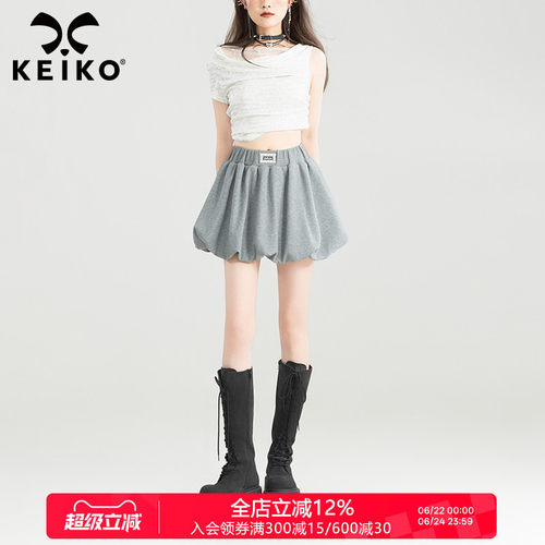 KEIKOmiu系高腰花苞裤裙半身裙