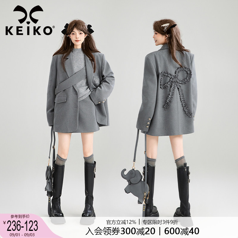 KEIKO格雷系休闲通勤西服套装图片