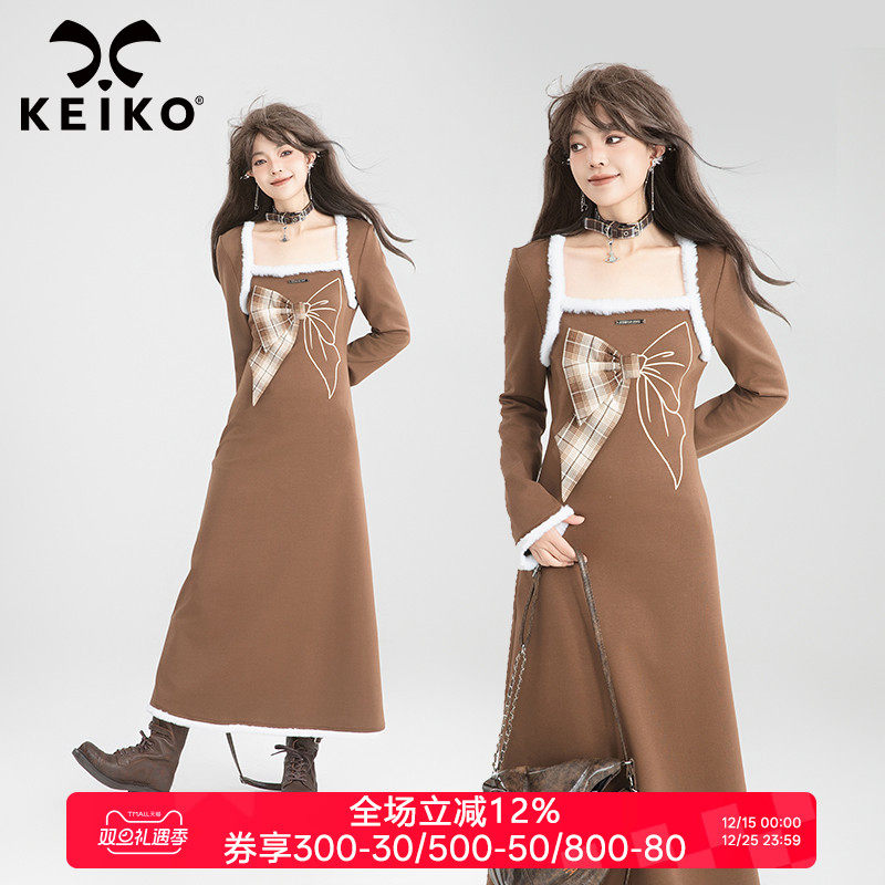 凯莉欧甜妹蝴蝶结修身显瘦包臀裙