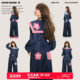 牛仔裤 海军领牛仔外套女春夏穿搭时髦拼格上衣 两件套 薄款 KEIKO