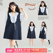 背心裙夏日新款 KEIKO 叠搭无袖 气质减龄深V领直筒马甲连衣裙