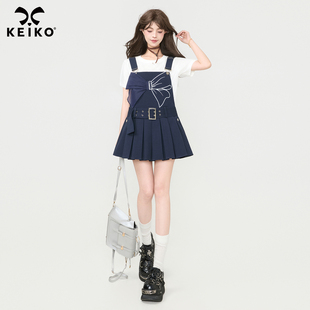 00上新 别致蝴蝶结饰背带连衣裙 3月31日 KEIKO
