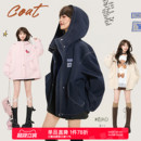 KEIKO 工装 风廓形风衣外套26春季 无性别穿搭缉明线连帽派克服 美式