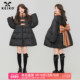 KEIKO提花蝴蝶结饰黑色A字棉服棉袄冬季 设计感小个子显瘦加厚外套