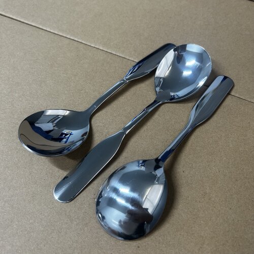 创意精致宽柄勺子家用不锈钢韩式甜品勺网红加厚短柄圆勺饭勺喝汤