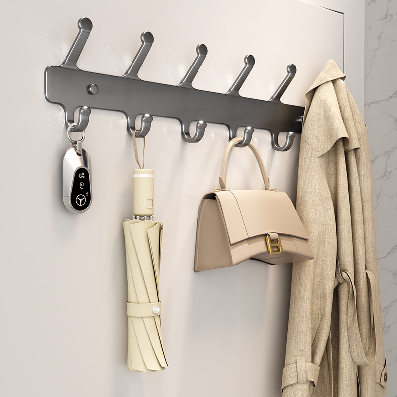 免打孔衣钩衣服收纳挂钩柜子浴室厨房门后挂钩多功能壁挂式挂毛巾