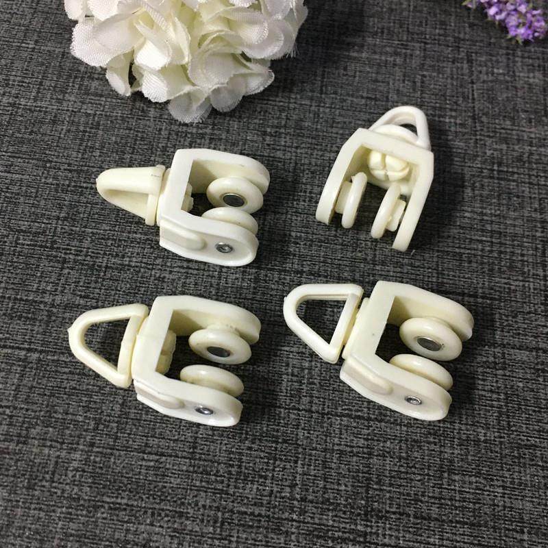 窗帘轨道滑轮工字轨套轮导轨走珠轮挂钩吊轮窗轨塑料轮子三角轮子