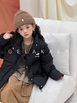 冬儿童羽绒服韩宽松面包服高端男童女宝中大童短款外套加厚鸭绒