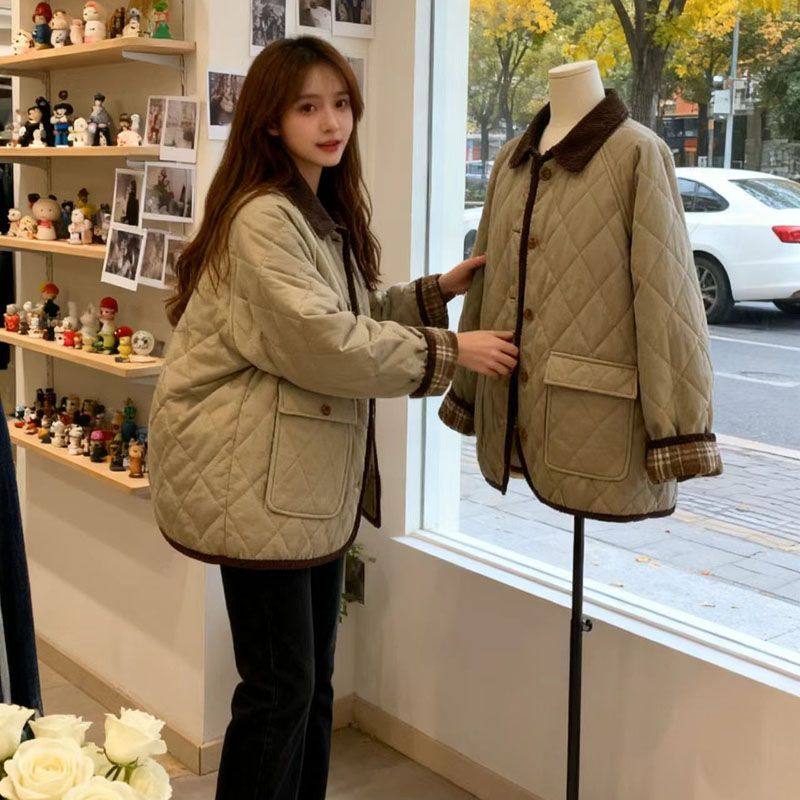 韩系小个子宽松显瘦加厚棉衣