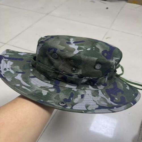 24新暗纹圆边帽挂绳奔尼帽夏季