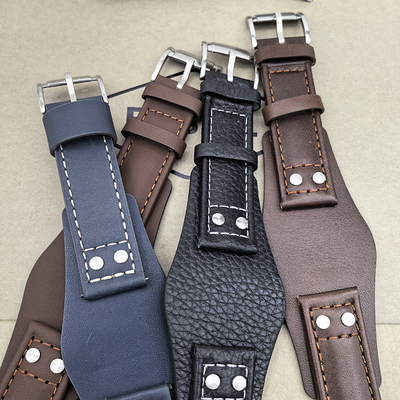 FOSSIL化石真皮表带22MM男表带