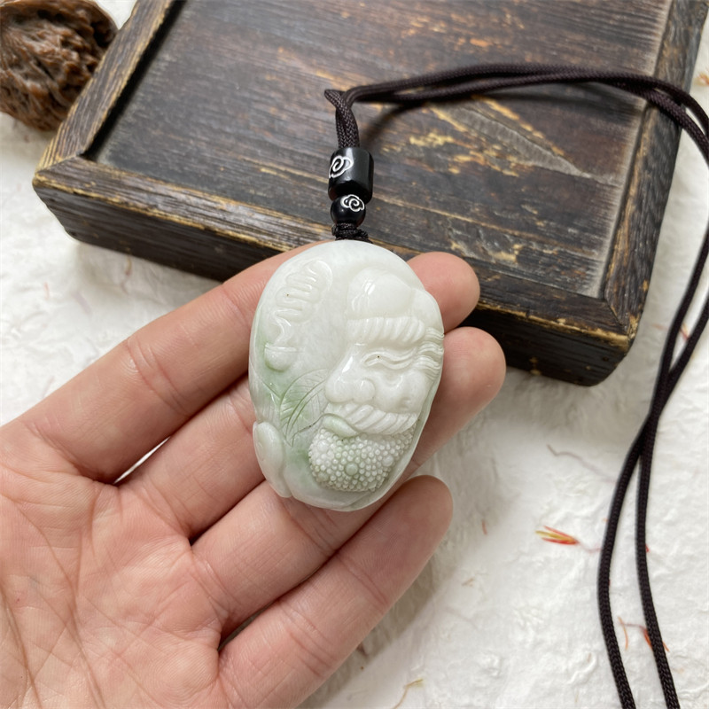 天然玉石南阳独山玉达摩吊坠男士复古民族风玉佩女士项链坠玉挂件