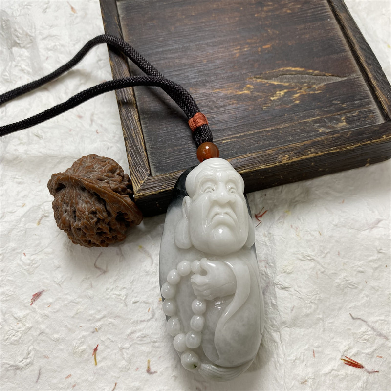 天然玉石南阳独山玉罗汉手把件独玉把玩件男士玉石把件送长辈礼物