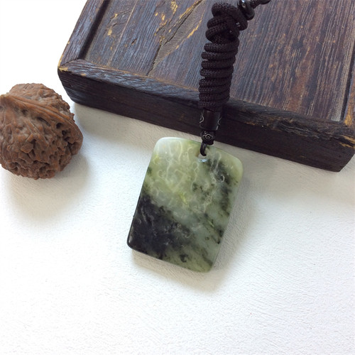 独山玉男士无事牌吊坠挂坠玉佩