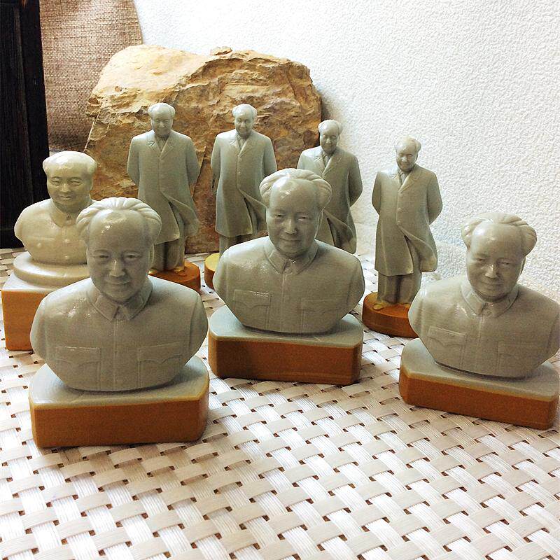 新疆泥石小摆件毛主席像摆件篆刻印章玉石书画章料伟人全身像摆件