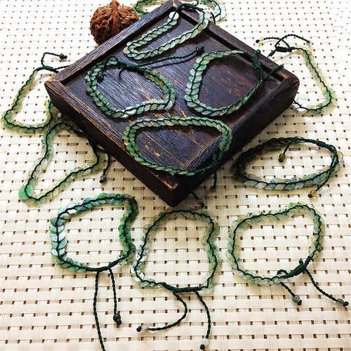 南阳独山玉天蓝料平安扣手链