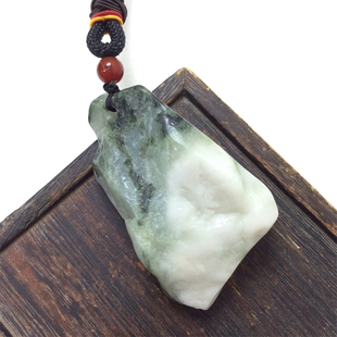 南阳独山玉黑白料原石手把件把玩件独玉俏色毛料玉把件男士手握件