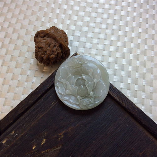 南阳独山玉牡丹花挂坠玉坠玉佩