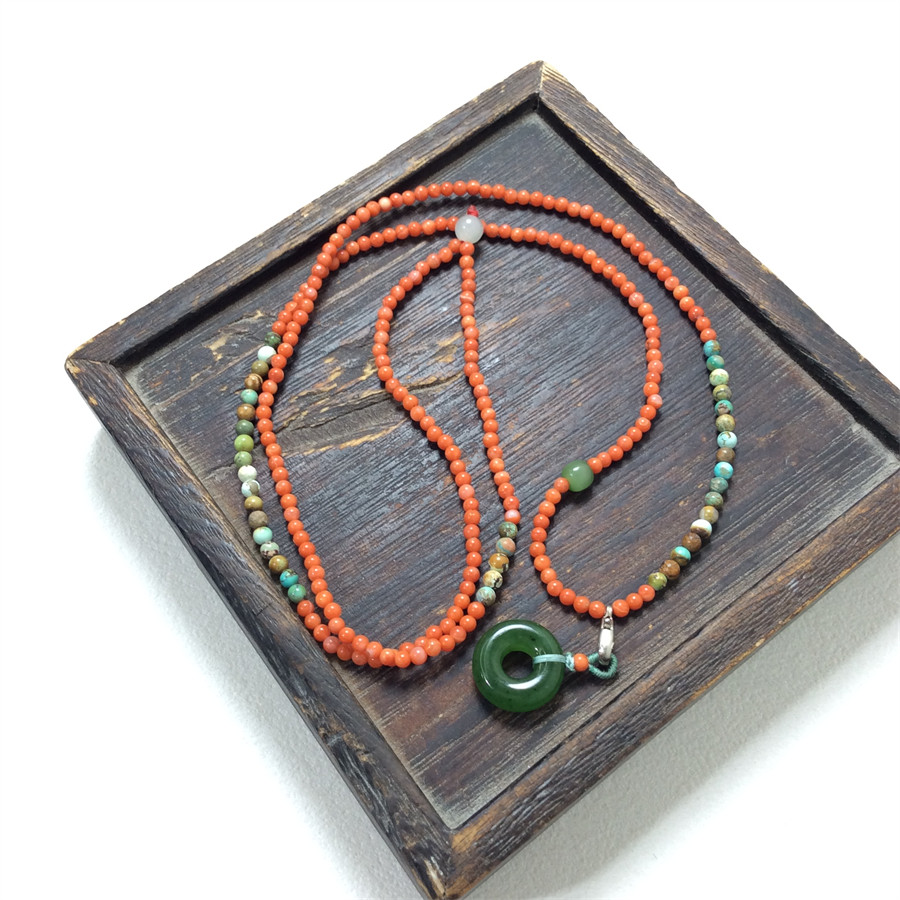 天然玉石南红长款项链平安环吊坠挂坠链子文艺清新颈链送女友礼物,珠宝/钻石/翡翠,颈饰,淘宝优惠券,粉丝福利购,淘宝优惠卷