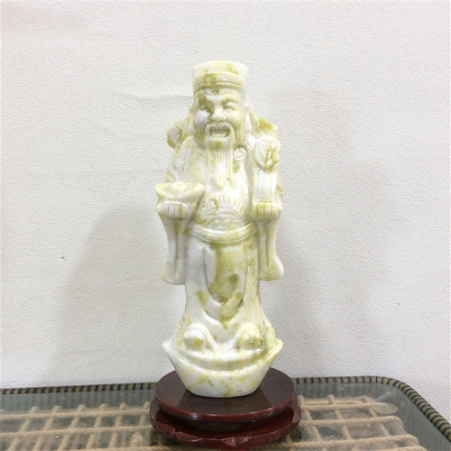 四大名玉蓝田玉招财人物财神摆件