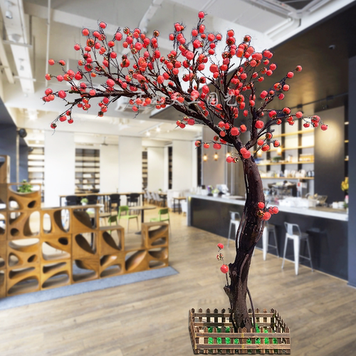 仿真树造景柿子树苹果橘子树假树