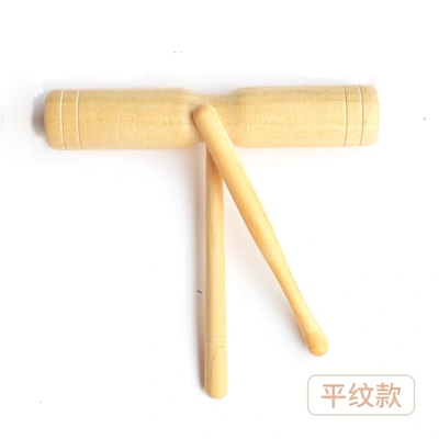 双响桶打击乐器高低音双响筒大号幼儿园学校早教具原木单响桶